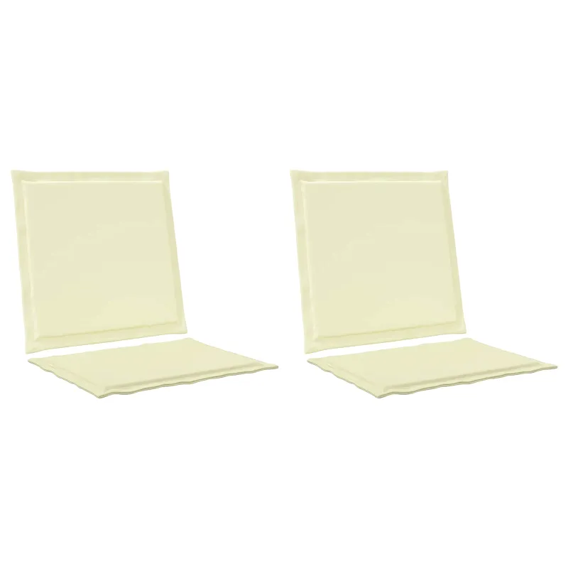 Sėdynės ir nugaros pagalvėlės 2 pcs Kreminė 47 x 45 x 2 cm