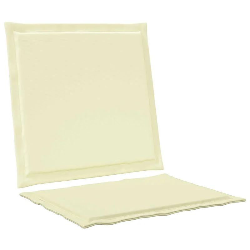 Sėdynės ir nugaros pagalvėlės 2 pcs Kreminė 47 x 45 x 2 cm