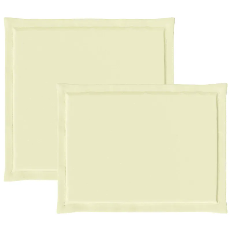 Sėdynės ir nugaros pagalvėlės 2 pcs Kreminė 47 x 45 x 2 cm