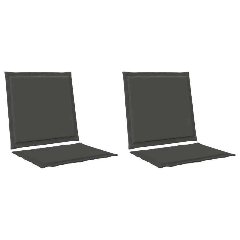 Sėdynės ir nugaros pagalvėlės 2 pcs Antracito 47 x 45 x 2 cm