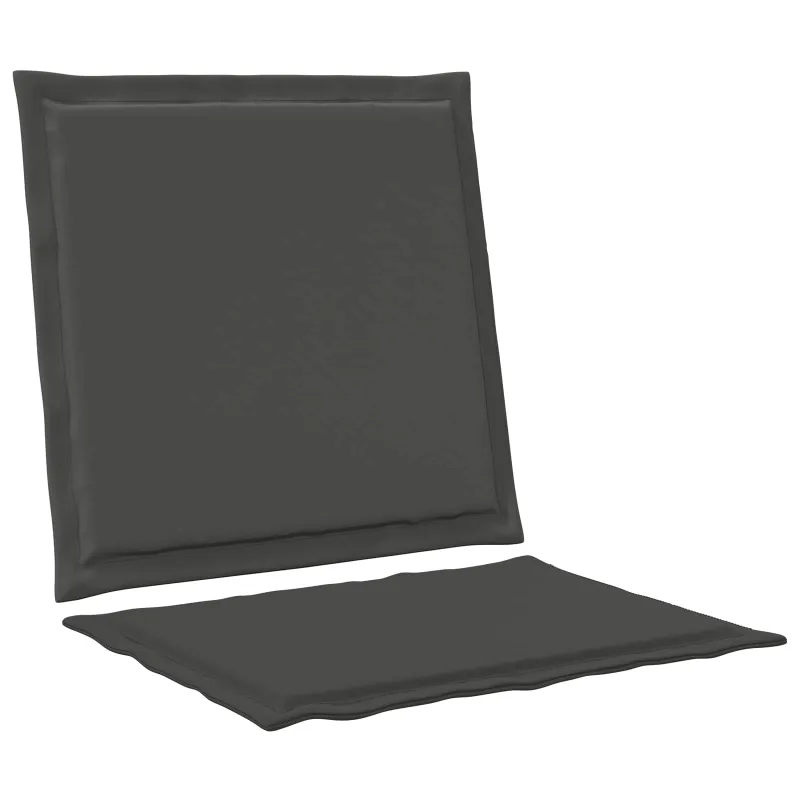 Sėdynės ir nugaros pagalvėlės 2 pcs Antracito 47 x 45 x 2 cm