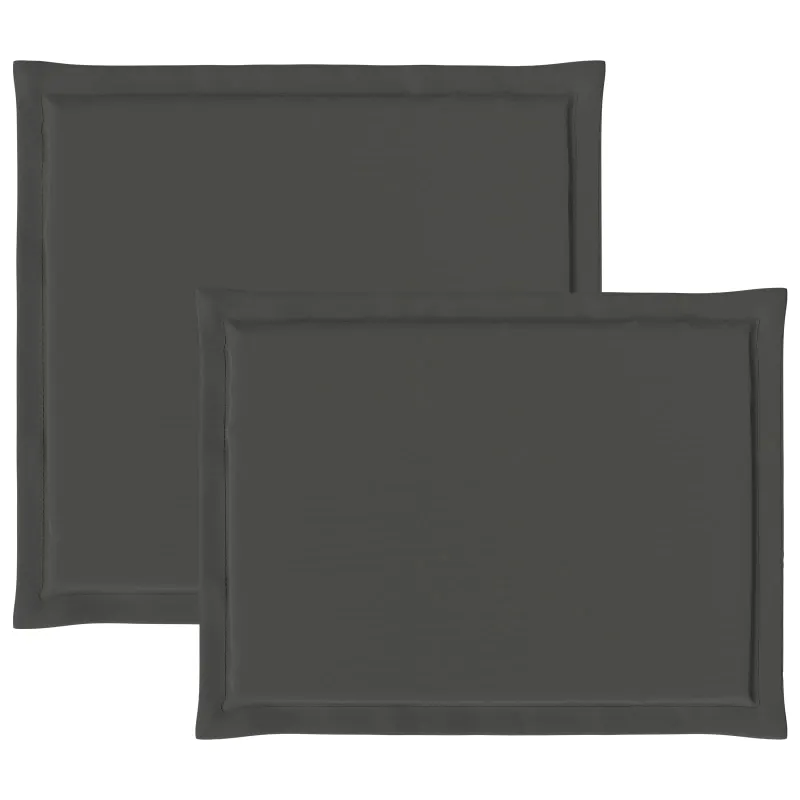Sėdynės ir nugaros pagalvėlės 2 pcs Antracito 47 x 45 x 2 cm