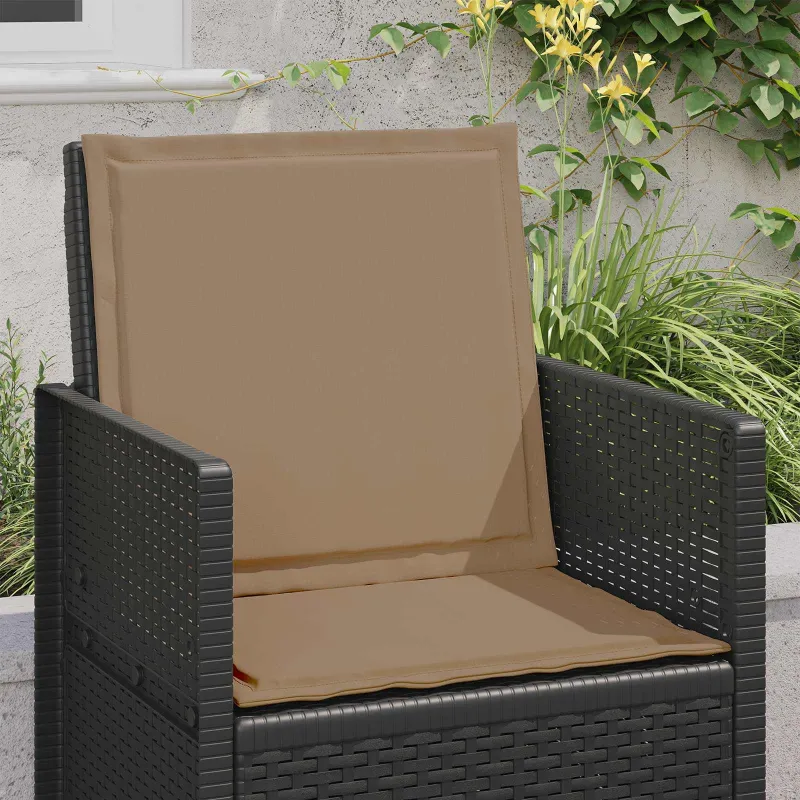 Sėdynės ir nugaros pagalvėlės 2 pcs Taupe 47 x 45 x 2 cm