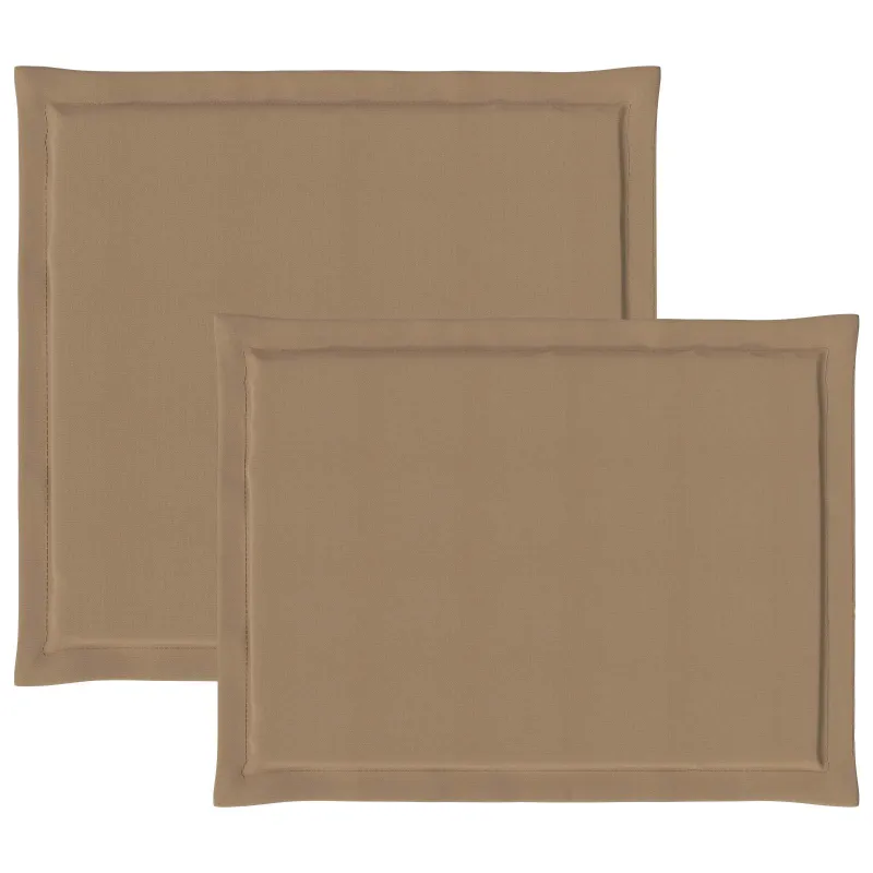 Sėdynės ir nugaros pagalvėlės 2 pcs Taupe 47 x 45 x 2 cm