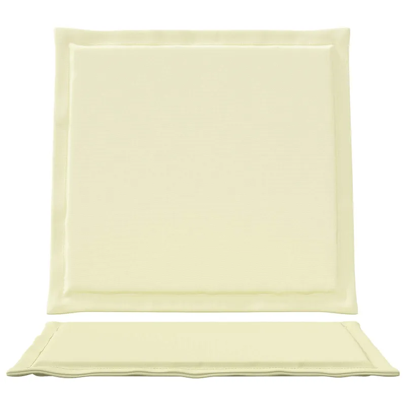 Sėdynės ir nugaros pagalvėlės 4 pcs Kreminė 47 x 45 x 2 cm