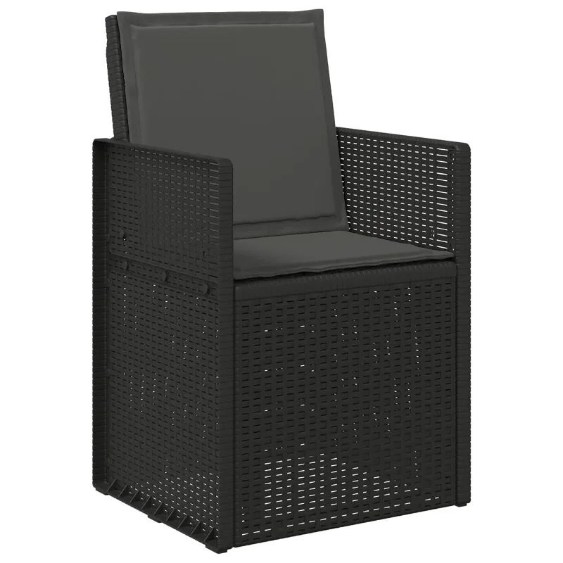 Sėdynės ir nugaros pagalvėlės 4 pcs Antracito 47 x 45 x 2 cm