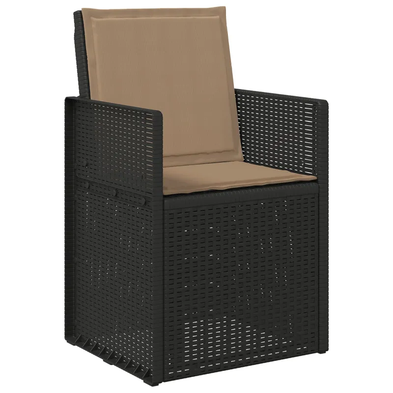 Sėdynės ir nugaros pagalvėlės 4 pcs Taupe 47 x 45 x 2 cm