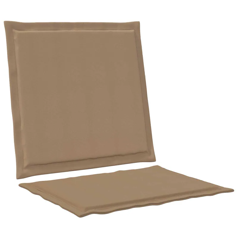 Sėdynės ir nugaros pagalvėlės 4 pcs Taupe 47 x 45 x 2 cm
