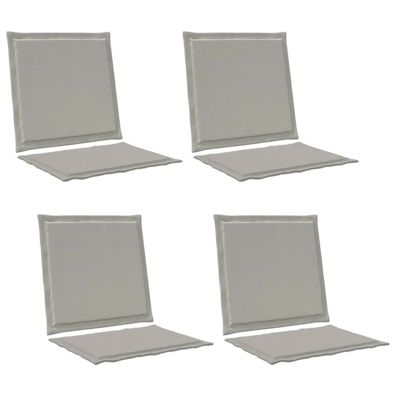 Sėdynės ir nugaros pagalvėlės 4 pcs Šviesiai pilka