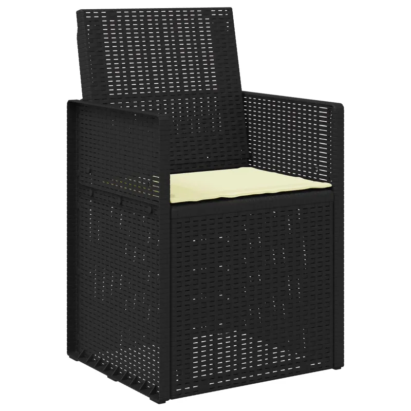 Sodo Valgomojo Kėdės 2 pcs Antracito ir kreminė PP