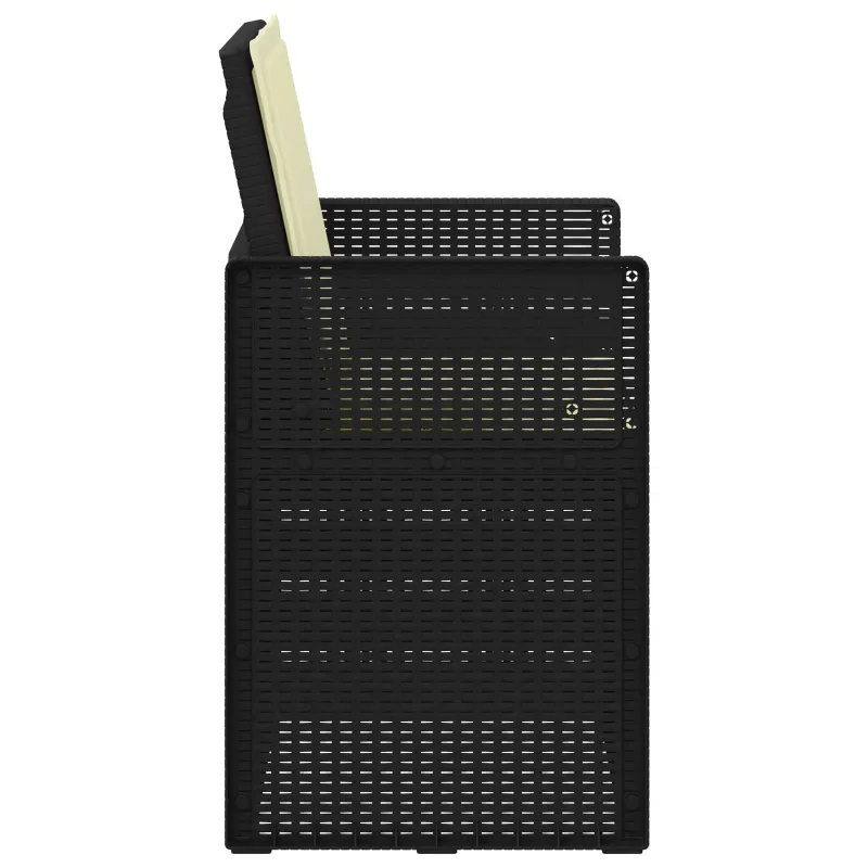 Sodo Valgomojo Kėdės 2 pcs Antracito ir kreminė PP
