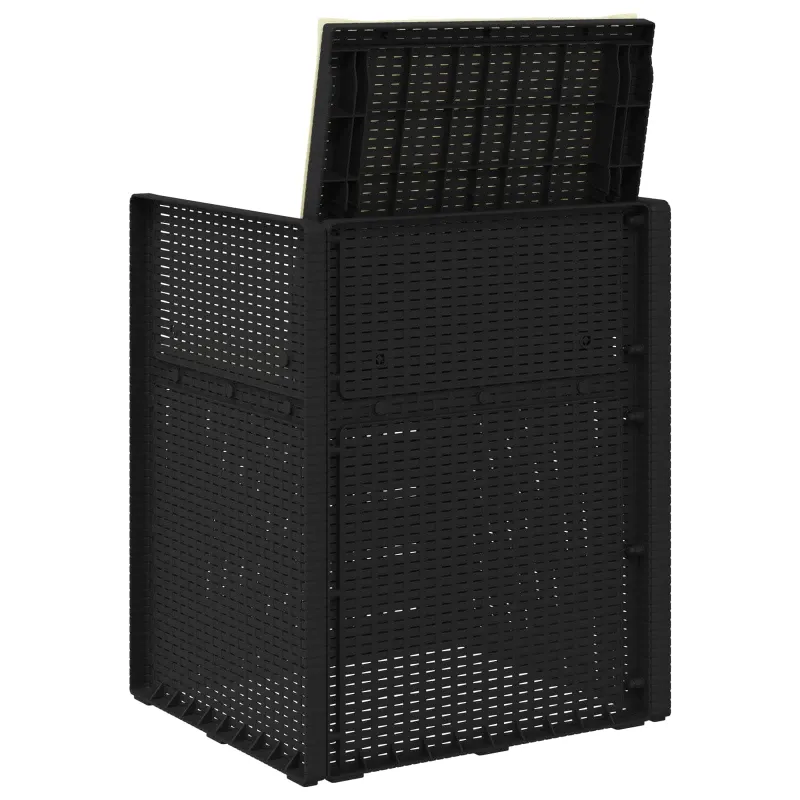 Sodo Valgomojo Kėdės 2 pcs Antracito ir kreminė PP