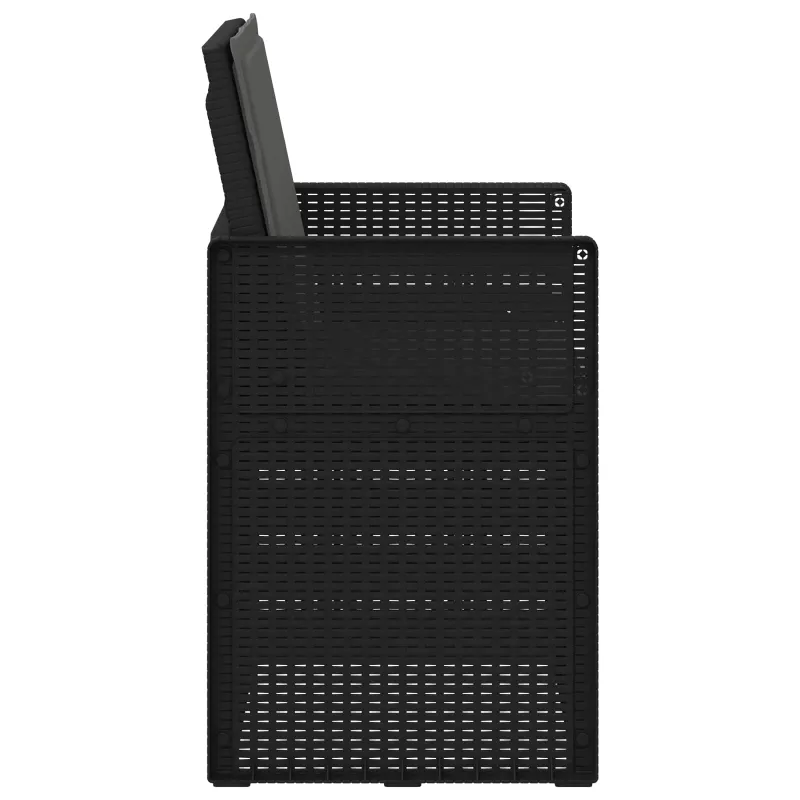 Sodo Valgomojo Kėdės 2 pcs Antracito PP