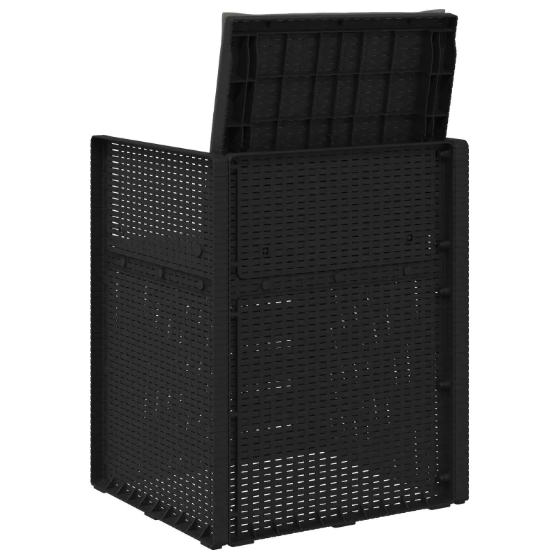Sodo Valgomojo Kėdės 2 pcs Antracito PP