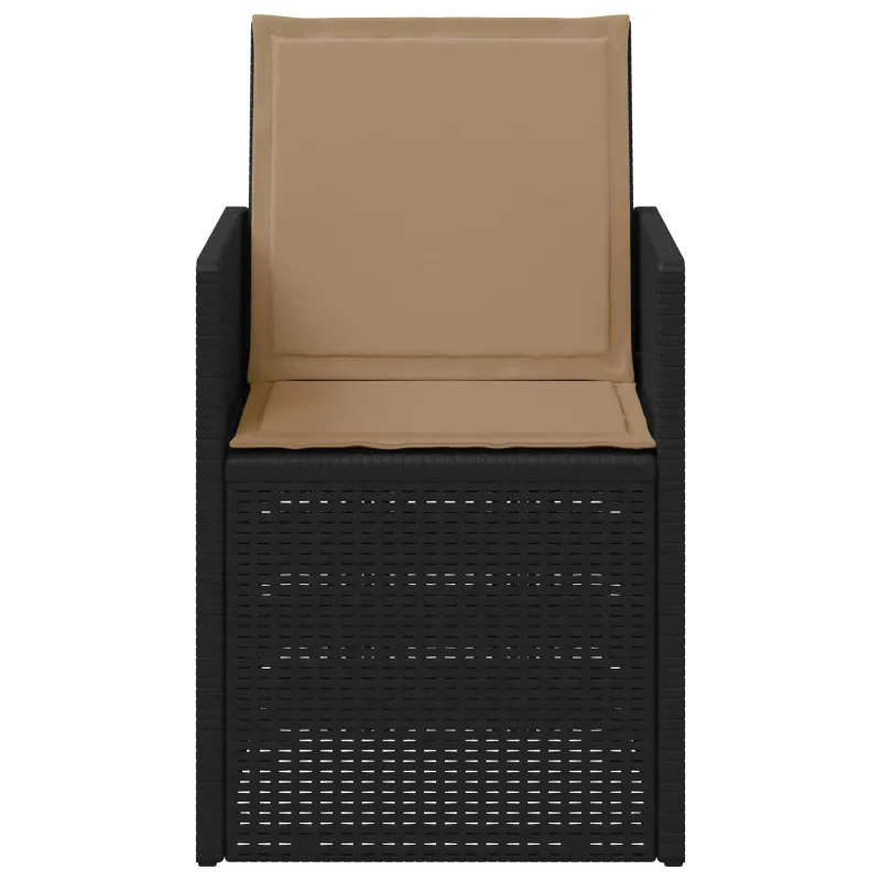 Sodo Valgomojo Kėdės 2 pcs Antracito ir taupe PP