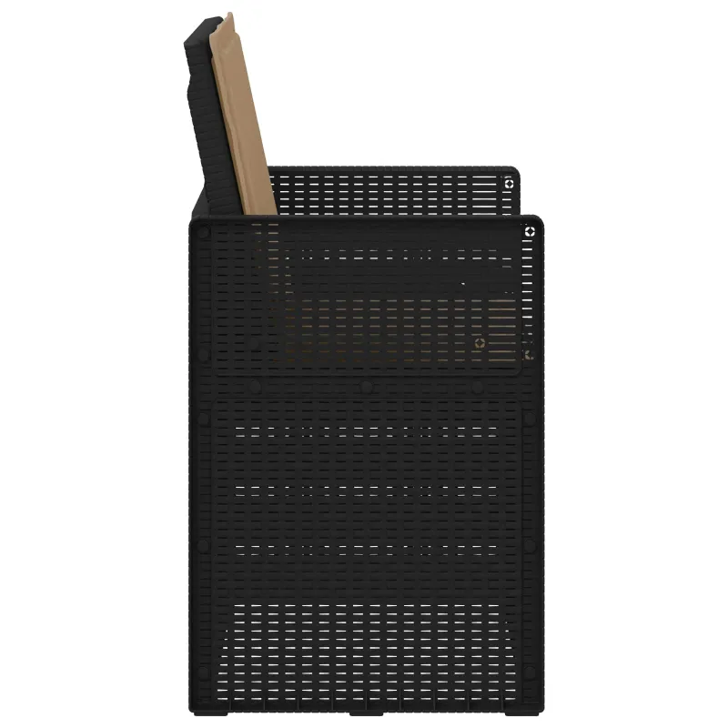 Sodo Valgomojo Kėdės 2 pcs Antracito ir taupe PP