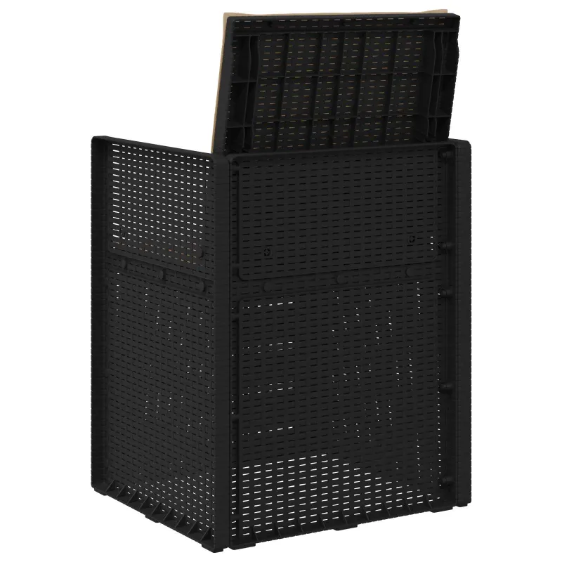 Sodo Valgomojo Kėdės 2 pcs Antracito ir taupe PP