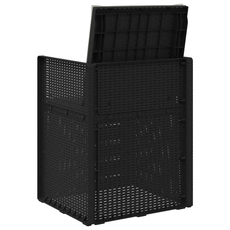 Sodo Valgomojo Kėdės 2 pcs Antracito ir Šviesiai pilka PP