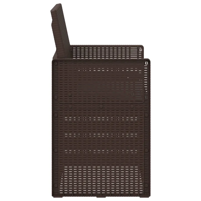 Sodo Valgomojo Kėdės 2 pcs Ruda ir antracito PP
