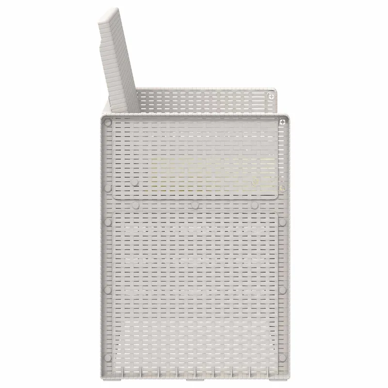 Sodo Valgomojo Kėdės 2 pcs Balta ir kreminė PP