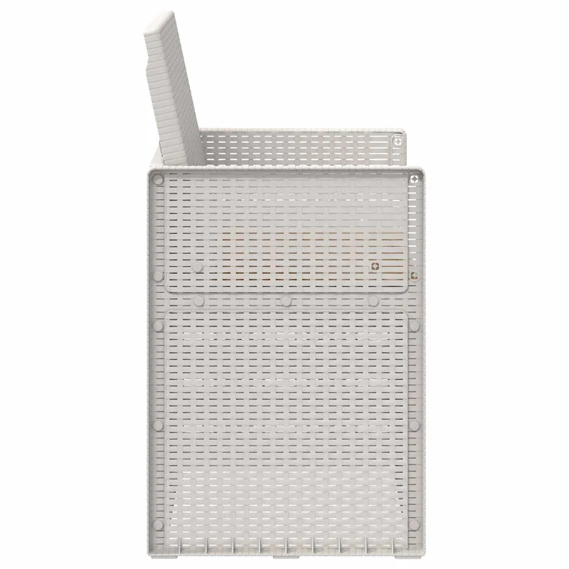 Sodo Valgomojo Kėdės 2 pcs Balta ir taupe PP