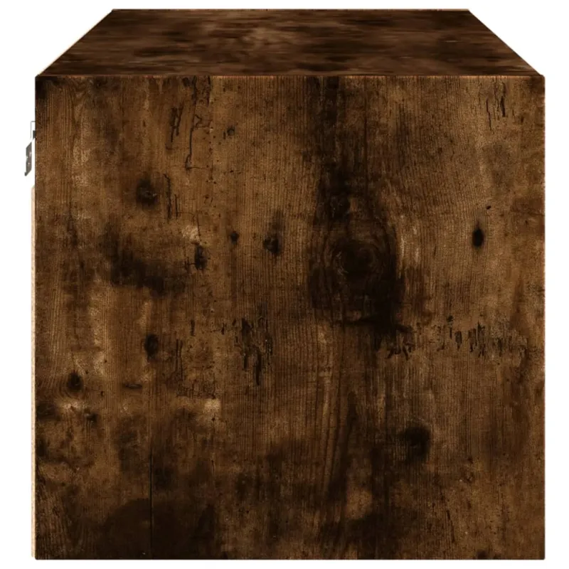 Sieninė spintelė su stiklinėmis durelėmis, dūminė, 102x37x35cm