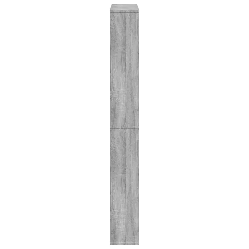 Batų spintelė su veidrodžiu, 4 aukštų, pilka, 63x17x134cm