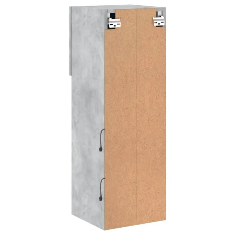 TV spintelės su LED lemputėmis, 2vnt., betono, 30,5x30x90cm