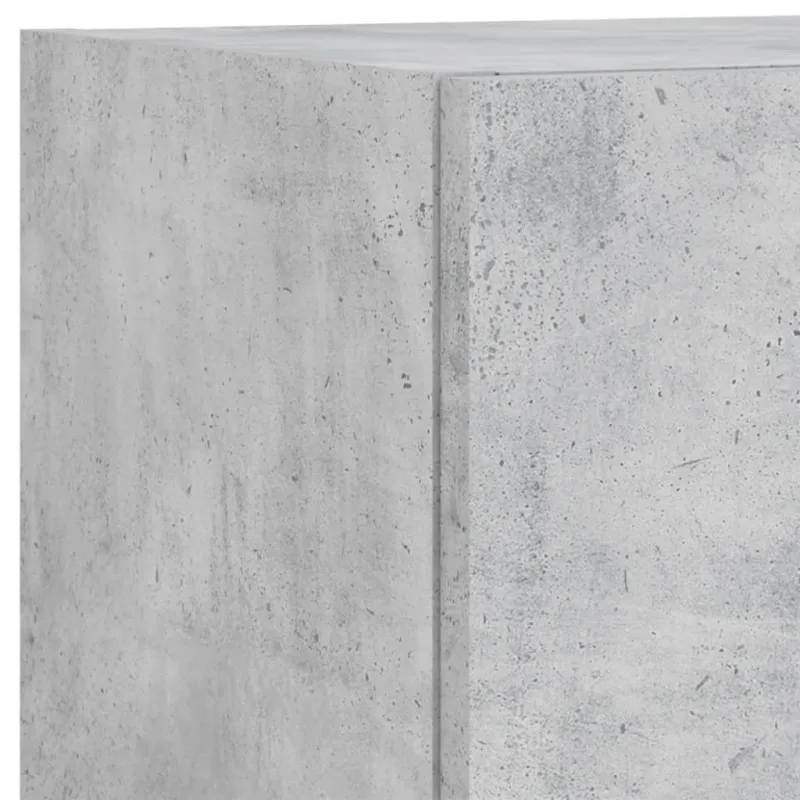 TV spintelės su LED lemputėmis, 2vnt., betono, 30,5x30x90cm
