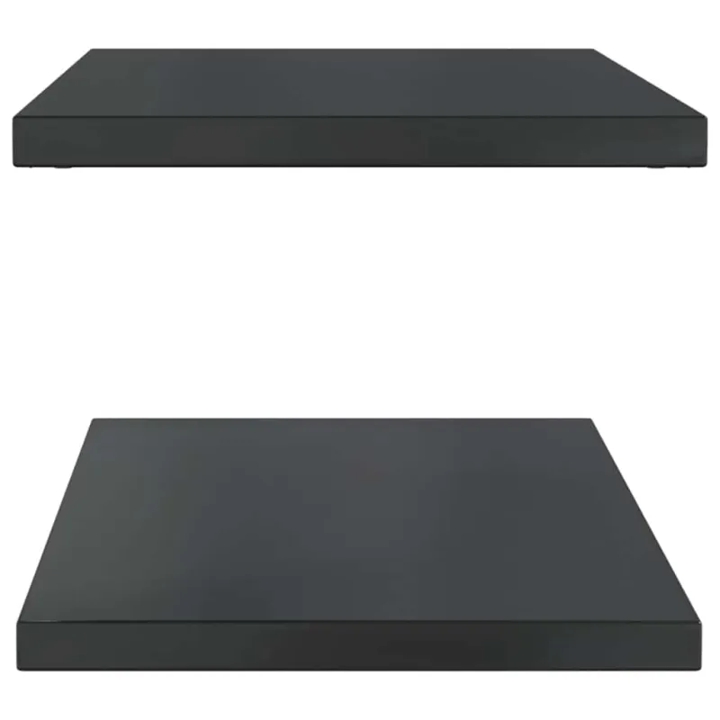 Sieninės lentynos, 2vnt., juodos, 100x40cm, plienas