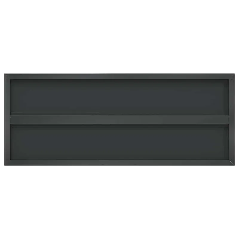 Sieninės lentynos, 2vnt., juodos, 100x40cm, plienas