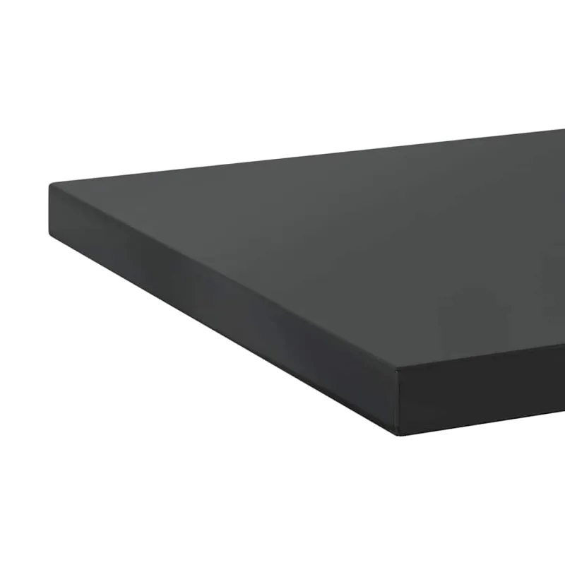 Sieninės lentynos, 2vnt., juodos, 100x40cm, plienas