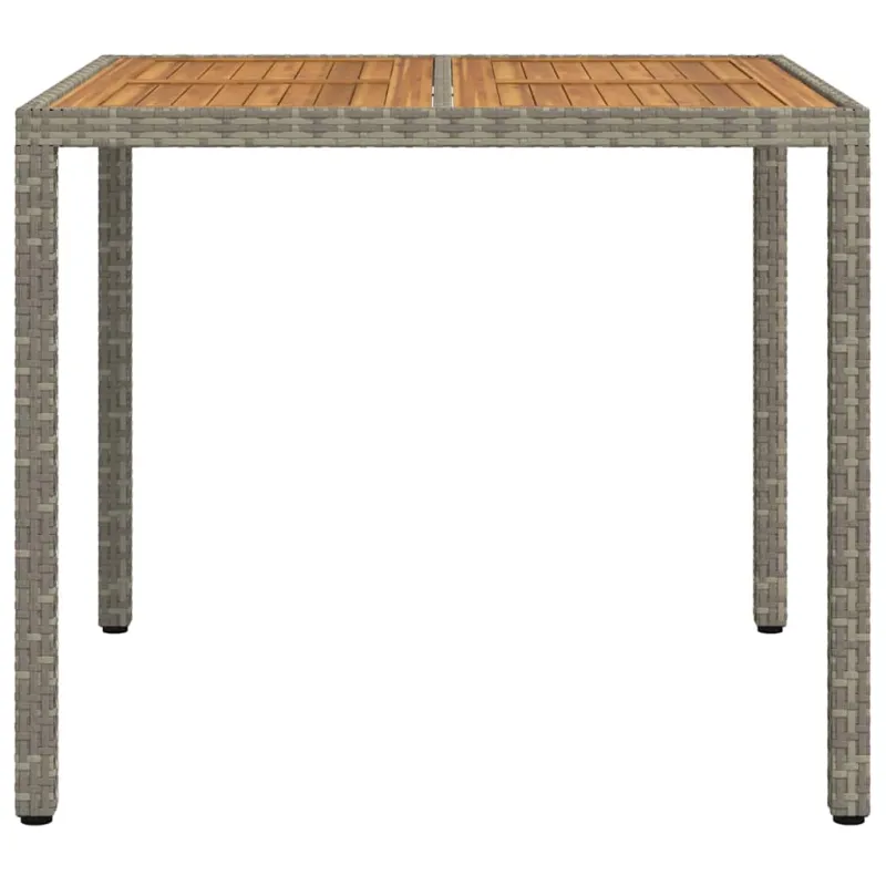 Sodo stalas Pilka 90 x 90 x 75 cm poliratanas