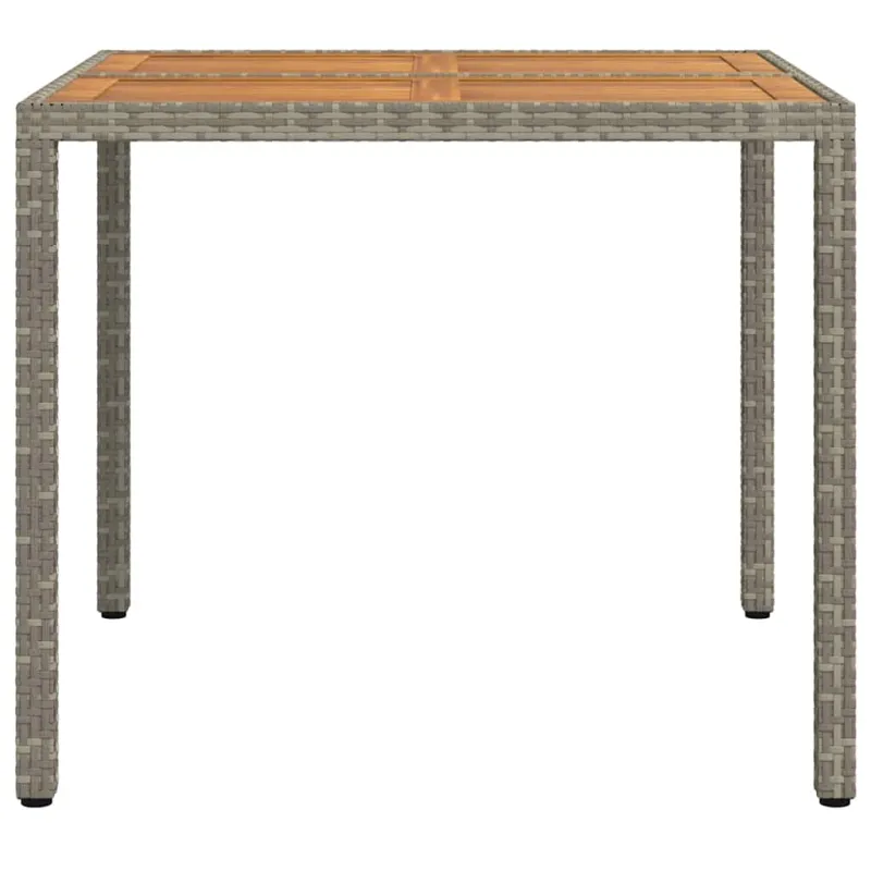 Sodo stalas Pilka 90 x 90 x 75 cm poliratanas