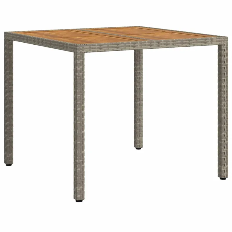 Sodo stalas Pilka 90 x 90 x 75 cm poliratanas