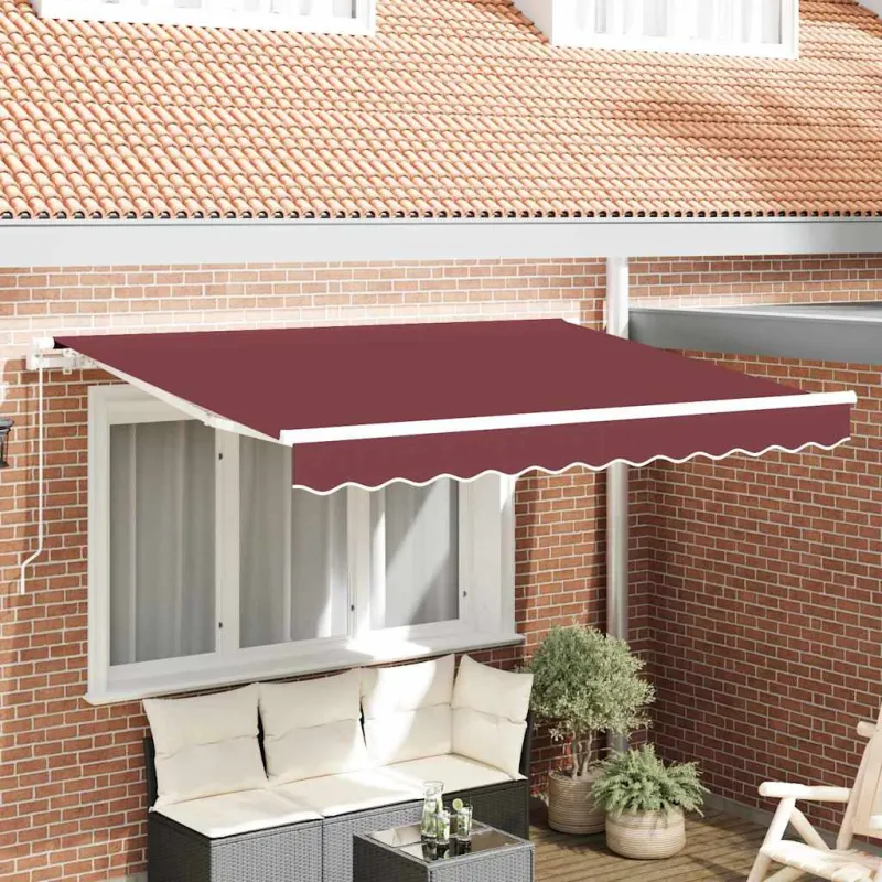 Markizės pakaitinis audinys Bordo raudona 2,5 x 2 m Poliesteris