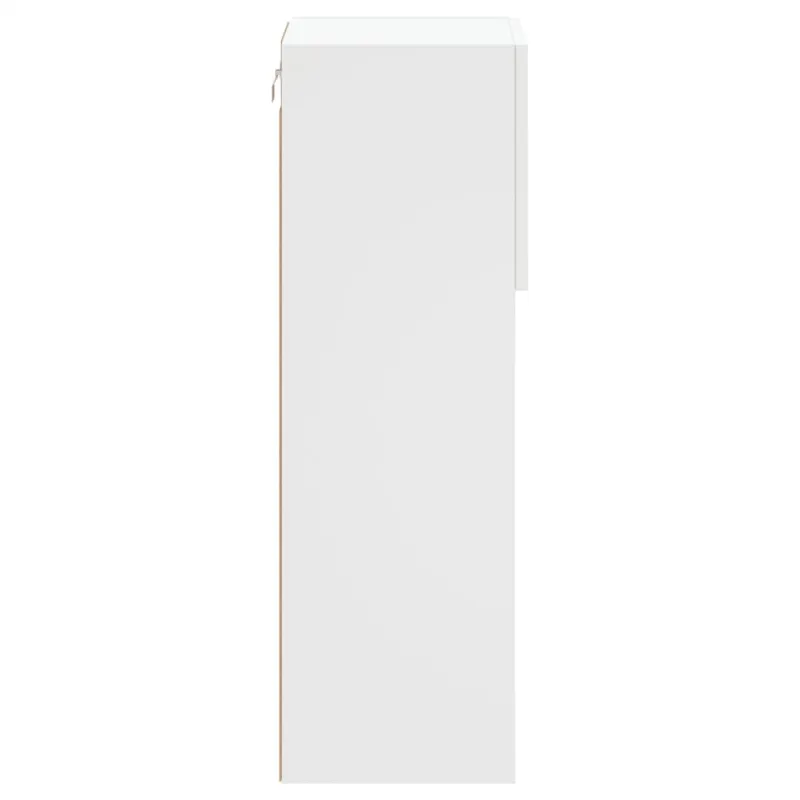 TV spintelės su LED lemputėmis, 2vnt., baltos, 30,5x30x90cm