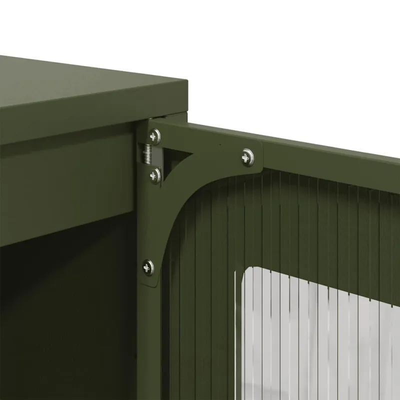 Highboard Olive Green 36x39x123 cm Šaltai valcuotas plienas
