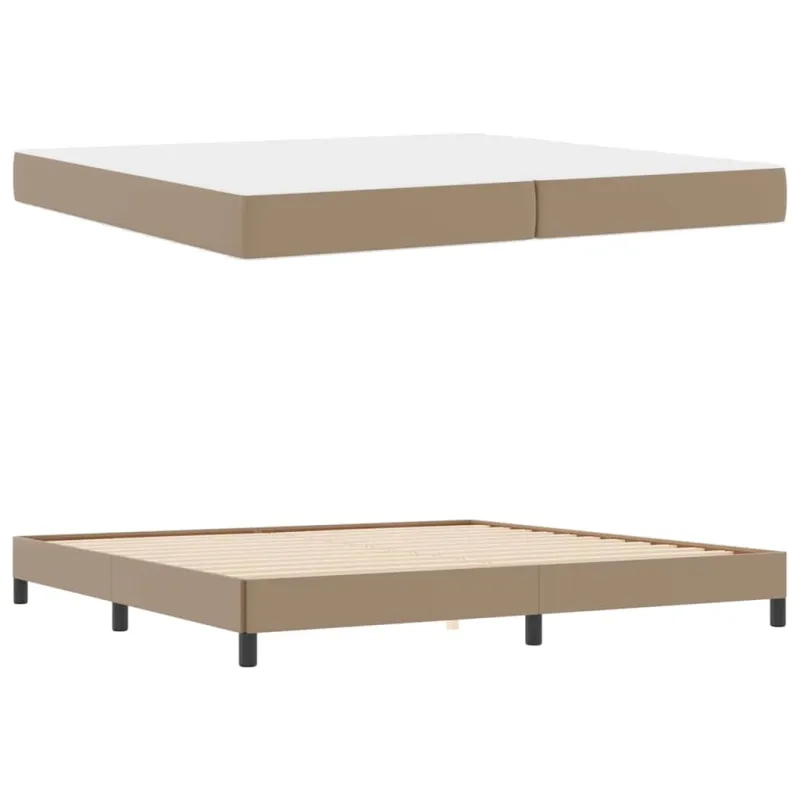 Lovos rėmas su čiužiniu Kapučino 200 x 200 cm audinys