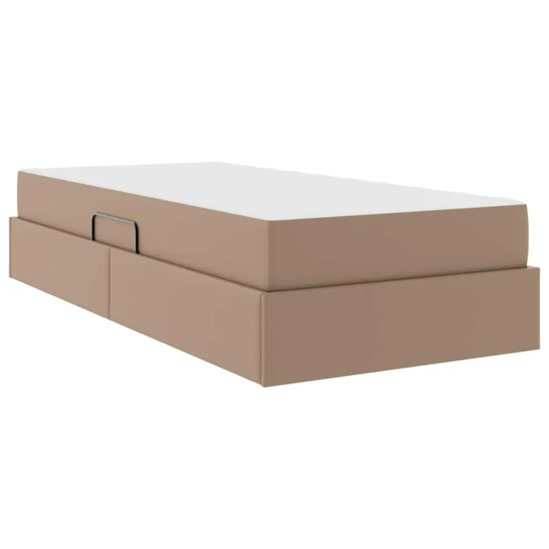 Lova su daiktų laikymo vieta ir čiužiniu 2 pcs Kapučino Oda