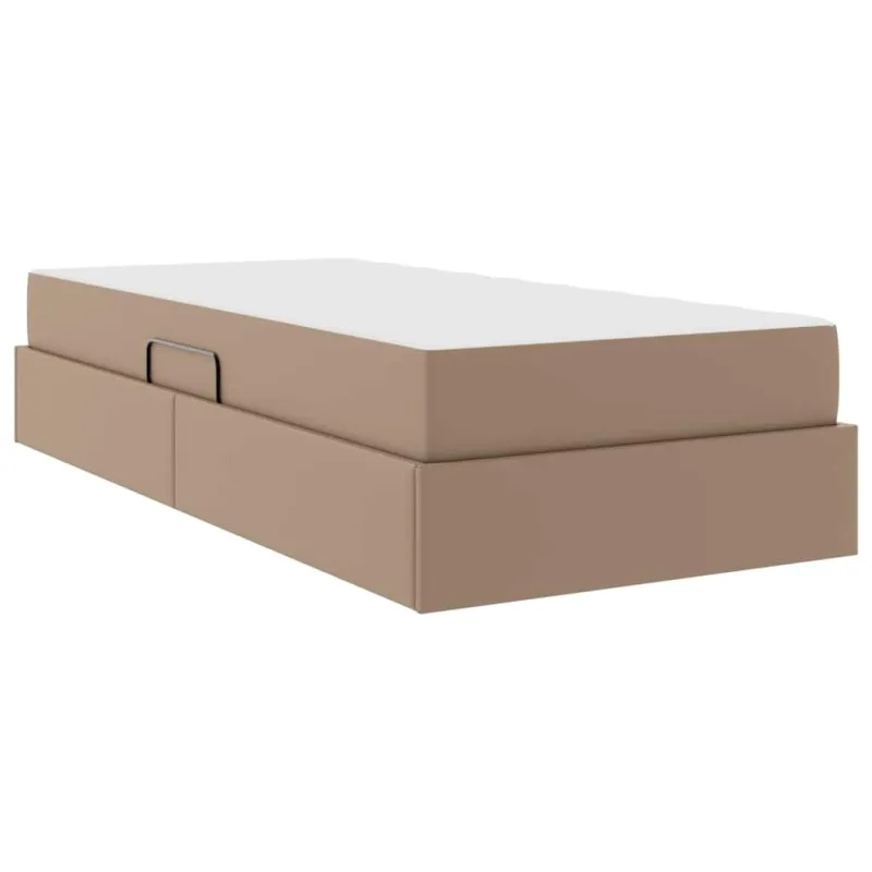 Lova su daiktų laikymo vieta ir čiužiniu 2 pcs Kapučino Oda