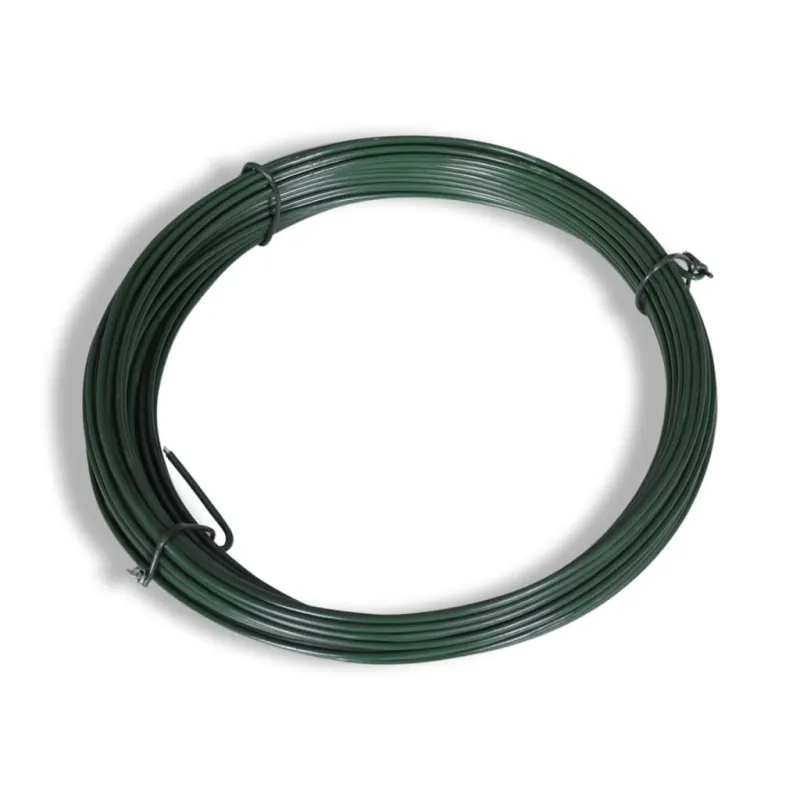 Tinklinė tvora su stulpais, žalia, 0,8x25m, plienas