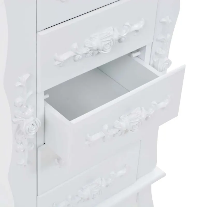 Pastatoma spintelė papuošalams, balta