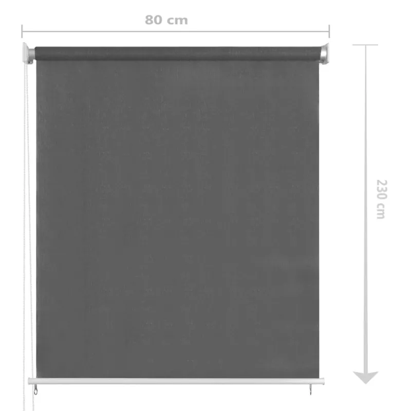 Lauko roletas, antracito spalvos, 80x230cm