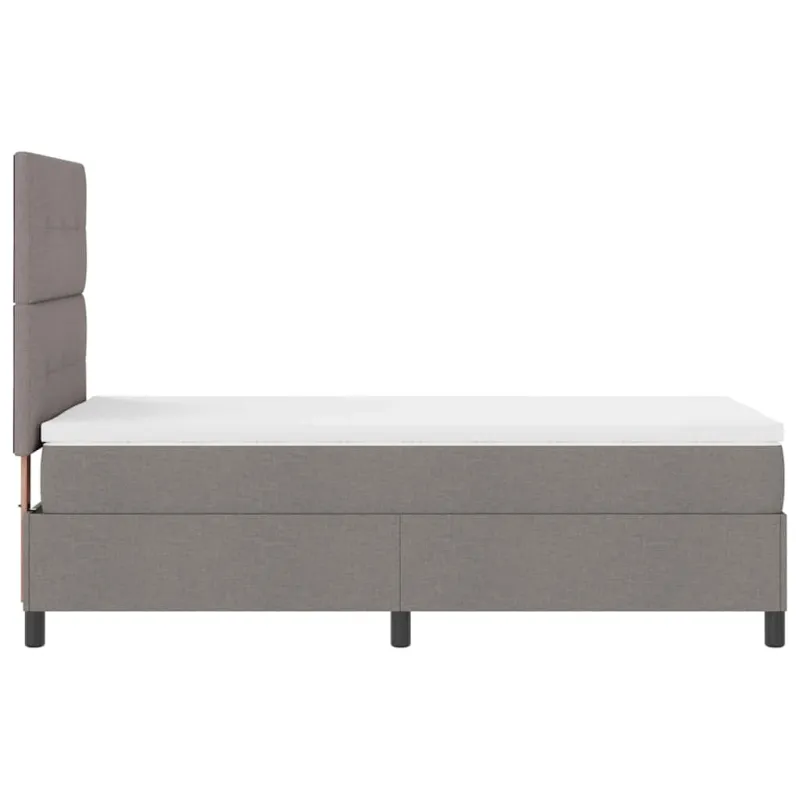 Kiemas lova su čiužiniu su galvūgalio Taupe 80 x 200 cm audinys