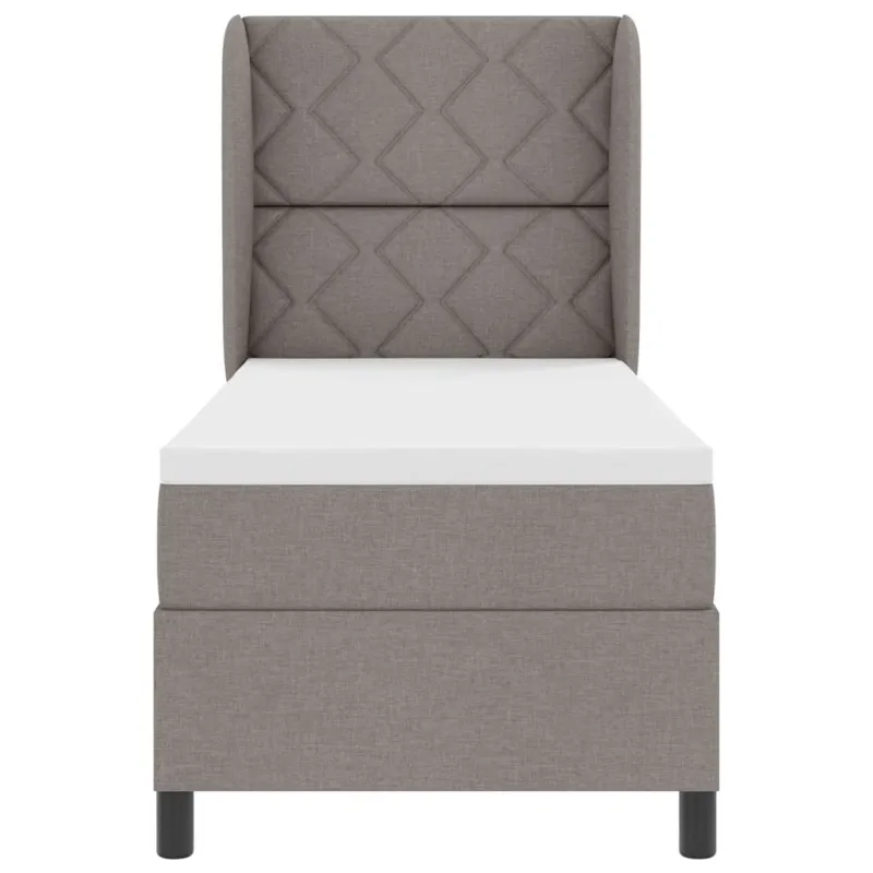 Kiemas lova su čiužiniu su galvūgalio Taupe 80 x 200 cm audinys