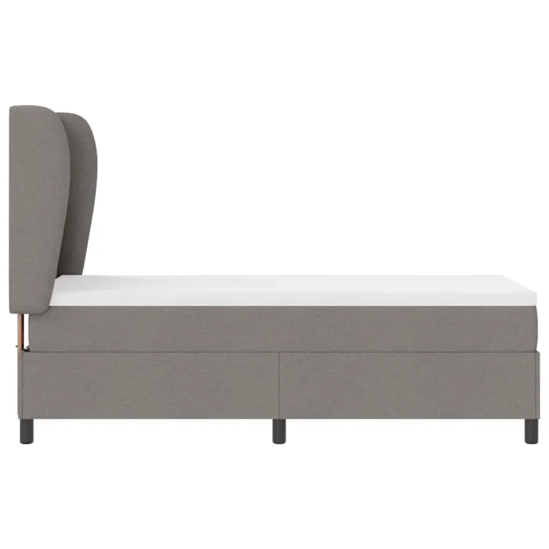 Kiemas lova su čiužiniu su galvūgalio Taupe 80 x 200 cm audinys