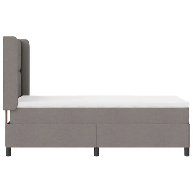 Kiemas lova su čiužiniu su galvūgalio Taupe 200 x 80 cm audinys
