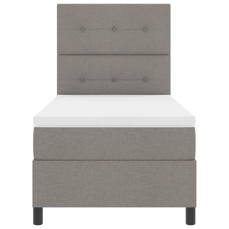 Kiemas lova su čiužiniu su LED Taupe 80 x 200 cm audinys