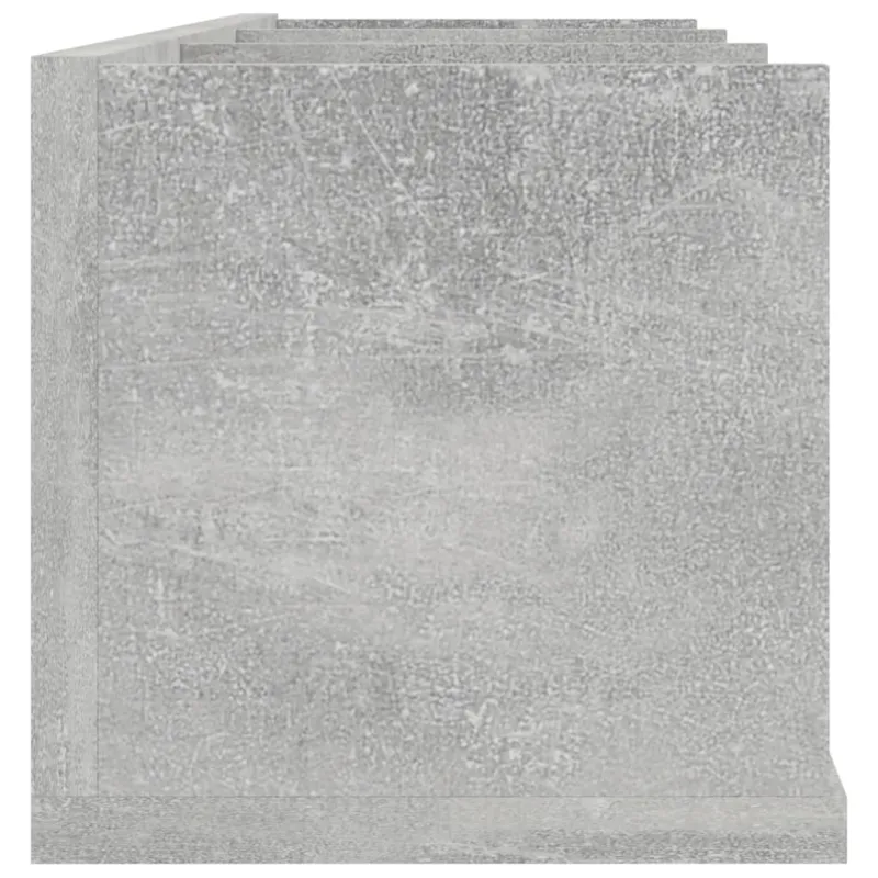Sieninė CD lentyna, betono pilka, 75x18x18cm, apdirbta mediena